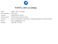 Frontpage screenshot for site: (http://www.sanya.hr)
