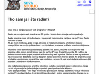 Frontpage screenshot for site: Web razvoj, dizajn i fotografija - SOVA STUD.IO (https://sova-studio.hr)