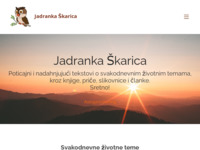 Frontpage screenshot for site: Jadranka Škarica - o svakodnevnim životnim temama kroz knjige, priče i članke - Jadranka Škarica (https://jadrankaskarica.com)