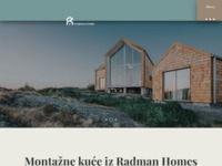 Frontpage screenshot for site: Radman Homes - Prefabricirane drvene montažne kuće (https://radman-homes.eu)
