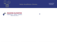 Frontpage screenshot for site: Prodaja, ugradnja i održavanje dizala | Marine elevator (http://www.marine-elevator.hr)