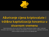 Frontpage screenshot for site: Kripto cijene - BTC, ETH, XRP, BNB vrijednost i grafovi danas (https://www.kripto-cijene.com.hr/)