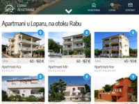 Frontpage screenshot for site: Lopar apartmani (http://www.lopar-apartment.com/)