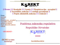 Frontpage screenshot for site: (http://www.korekt.hr)