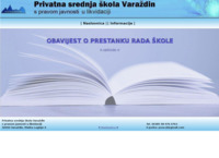 Frontpage screenshot for site: Privatna srednja škola Varaždin s p.j. (http://www.pssv.hr)