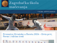 Frontpage screenshot for site: Mačevalački klub Zagrebačka škola mačevanja (http://www.skola-macevanja.hr/)