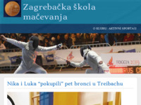 Frontpage screenshot for site: Mačevalački klub Zagrebačka škola mačevanja (http://www.skola-macevanja.hr/)