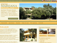 Frontpage screenshot for site: Apartmani Mandre Marijana (http://www.marijanamandre.com/)