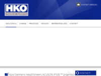 Frontpage screenshot for site: HKO medical systems (http://www.hko.hr)