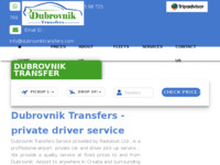 Frontpage screenshot for site: (http://www.dubrovnik-transfers.com)