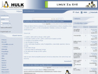 Frontpage screenshot for site: HULK - Hrvatska udruga Linux korisnika (http://www.linux.hr)