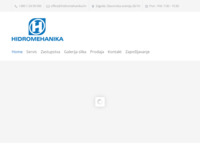 Frontpage screenshot for site: (http://www.hidromehanika.hr)