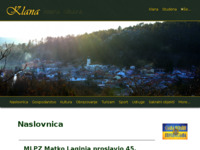 Frontpage screenshot for site: Općina Klana (http://www.klana.net)