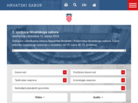 Frontpage screenshot for site: Sabor Republike Hrvatske (http://www.sabor.hr)