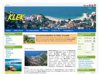 Frontpage screenshot for site: Klek Rivijera turistički portal (http://www.klek.info)