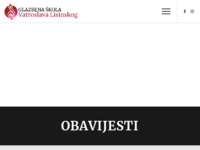 Frontpage screenshot for site: (http://www.glazbena-lisinski.hr/)