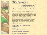 Frontpage screenshot for site: Katolički odgovori (http://www.katolicki.info/)