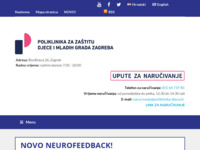 Frontpage screenshot for site: (http://www.poliklinika-djeca.hr/)