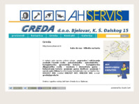 Frontpage screenshot for site: Greda d.o.o. za trgovinu i usluge, Bjelovar (http://www.greda.hr/)