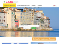 Frontpage screenshot for site: Privatni smještaj u Hrvatskoj (http://www.ljeto.com)