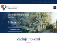 Frontpage screenshot for site: Škola za medicinske sestre Mlinarska (http://www.mlinarska.hr/)