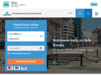 Frontpage screenshot for site: Autobusni kolodvor - Zagreb (http://www.akz.hr)