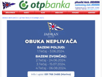 Frontpage screenshot for site: Jadran, plivački klub Split (http://www.pk-jadran.hr)