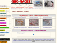 Frontpage screenshot for site: Zbirka planova hrvatskih gradova i regija (http://www.geo-gauss.hr/id18.htm)