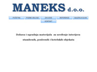 Frontpage screenshot for site: Maneks d.o.o. (http://www.maneks.hr)