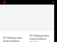 Frontpage screenshot for site: Međunarodna smotra folklora (http://www.msf.hr/)