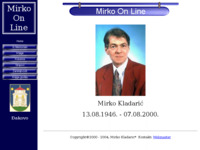Frontpage screenshot for site: Mirko On Line (http://free-os.htnet.hr/Mirko_Kladaric/)