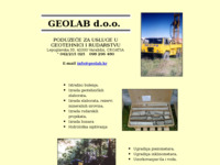 Frontpage screenshot for site: (http://www.geolab.hr)