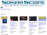 Slika naslovnice sjedišta: Audio Usluge Sonarscope - pro audio distribucija (http://www.sonarscope.hr/)