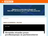Frontpage screenshot for site: Internet portal - Grad Zaprešić (http://grad-zapresic.com/)