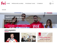 Frontpage screenshot for site: Fakultet organizacije i informatike u Varaždinu (http://www.foi.hr/)
