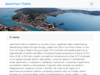 Frontpage screenshot for site: Fidelis d.o.o. za trgovinu i usluge (http://www.fidelis-apartmani.hr/)