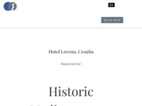 Frontpage screenshot for site: (http://www.hotel-lovran.hr/)