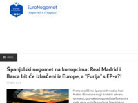 Frontpage screenshot for site: EuroNogomet.com (http://www.euronogomet.com/)