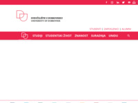 Frontpage screenshot for site: Sveučilište u Dubrovniku (http://www.unidu.hr/)