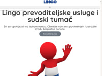 Frontpage screenshot for site: Agencija za prevođenje Lingo (http://www.sudskitumac.com)