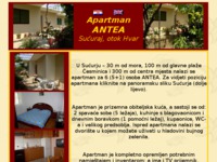 Frontpage screenshot for site: Apartman Antea (http://free-st.htnet.hr/antea/)