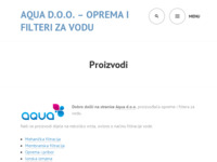 Frontpage screenshot for site: Aqua d.o.o. (http://www.aqua.hr)