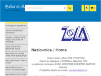 Frontpage screenshot for site: (http://www.zola.hr/)