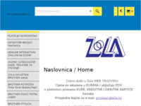 Frontpage screenshot for site: Zola d.o.o. (http://www.zola.hr/)