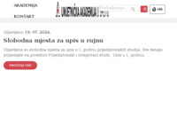 Slika naslovnice sjedišta: Umjetnička akademija Split (http://www.umas.hr/)