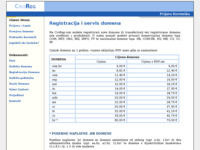 Frontpage screenshot for site: Registracija Domena (http://www.croreg.com)