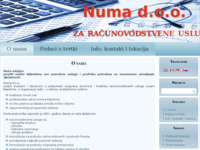 Frontpage screenshot for site: Numa d.o.o. Rijeka, knjigovodstvo i računovodstvo (http://www.numa.hr/)