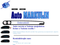 Frontpage screenshot for site: Auto Markulin, Hrašće, Novi Zagreb (http://free-zg.htnet.hr/markulin/)