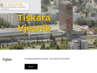 Slika naslovnice sjedišta: Vjesnik - hrvatski politički dnevnik (http://www.vjesnik.hr)