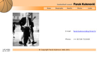 Frontpage screenshot for site: Faruk Kulenović Homepage (http://free-zg.htnet.hr/Faruk/index.html)